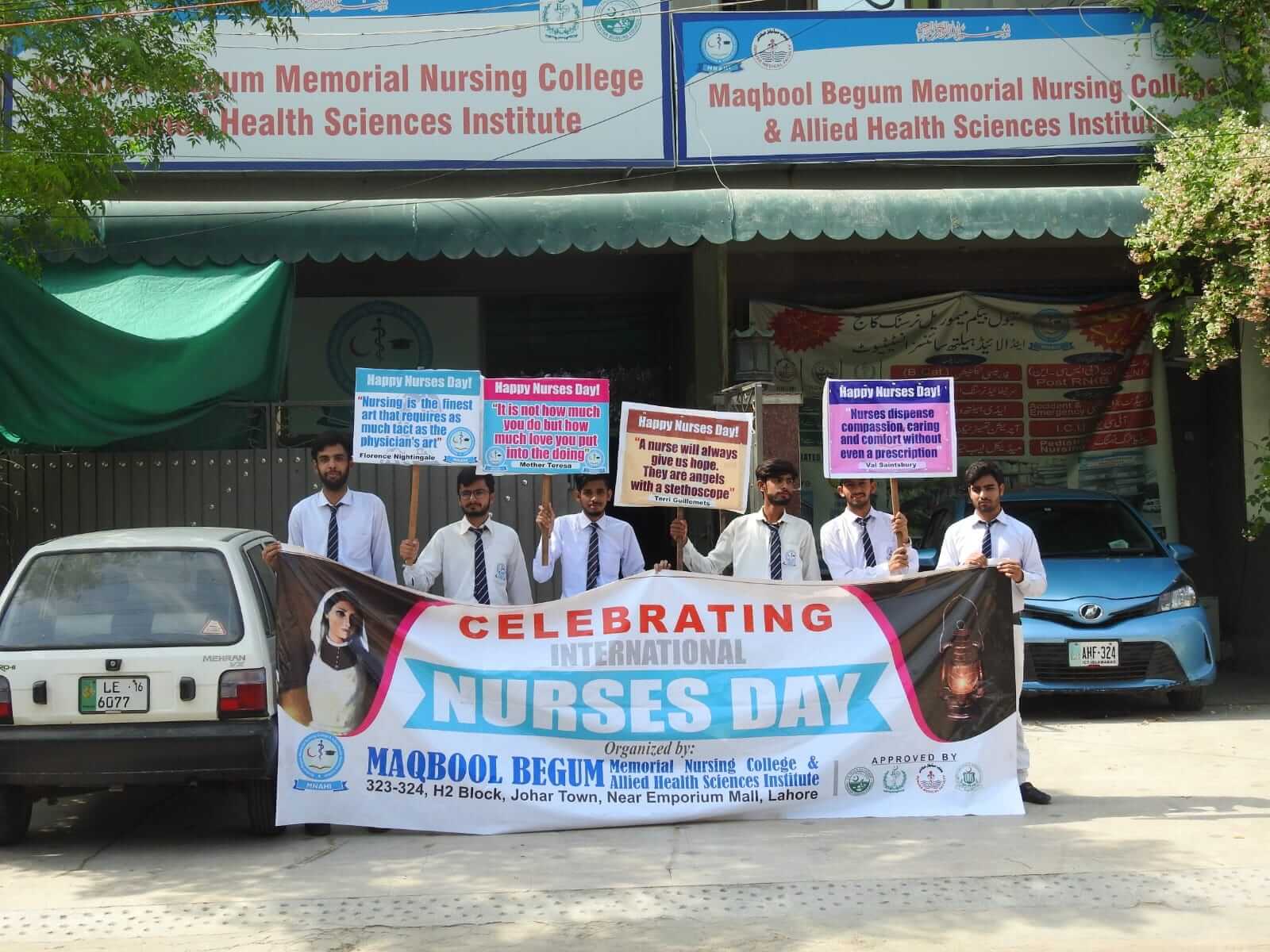 Read more about the article Nurses day walk at Maqbool Begum Memorial Nursing College & Allied Health Sciences Institute.
